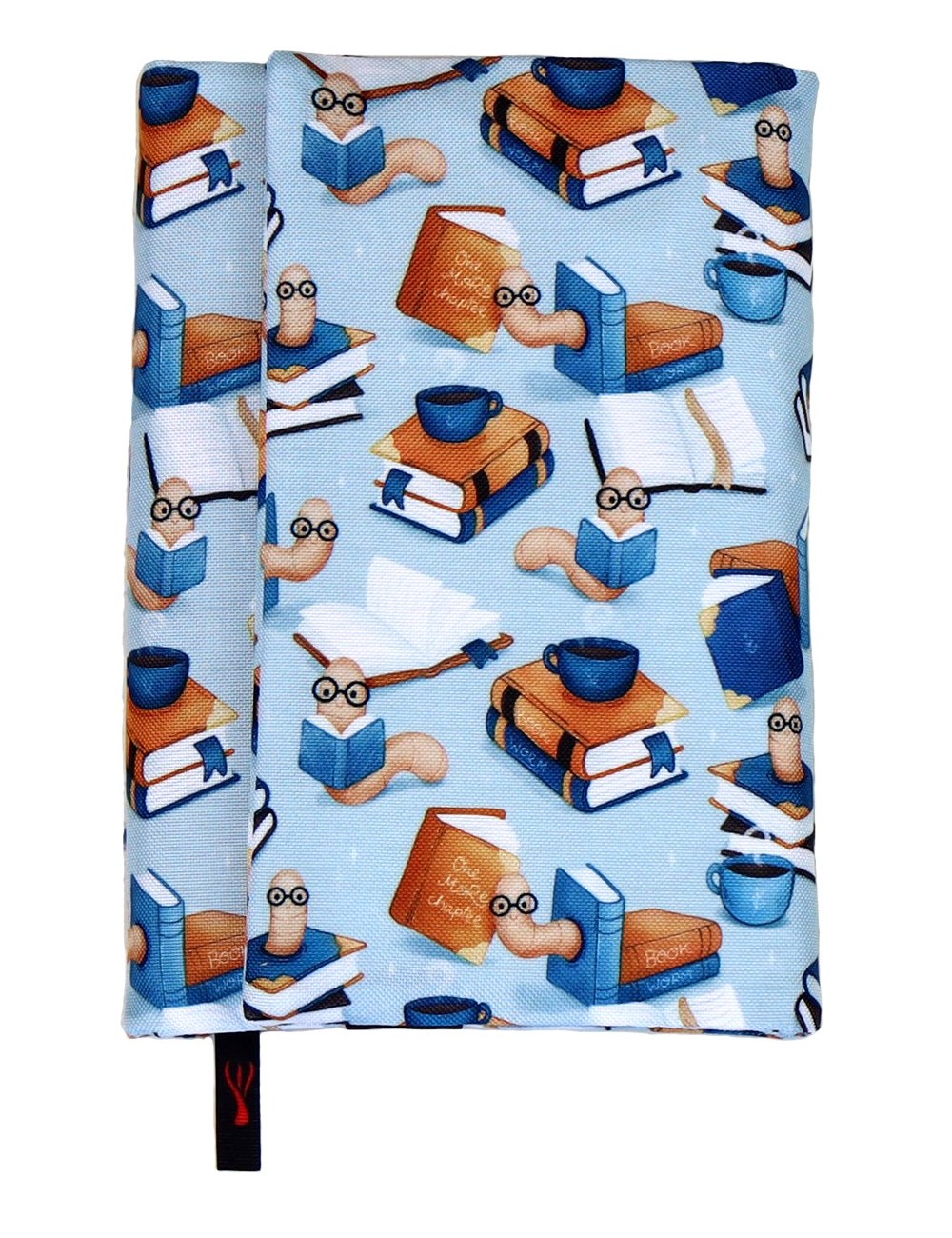 Otulacz na książkę BOOKWORM niebieski Otulacz na książkę BOOKWORM niebieski